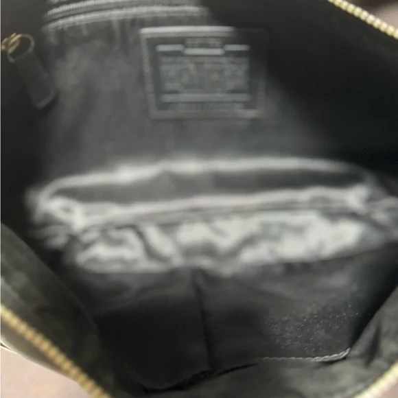 Coach Black and Silver Shoulder Bag with Monogram Design - Picture 2 of 3
